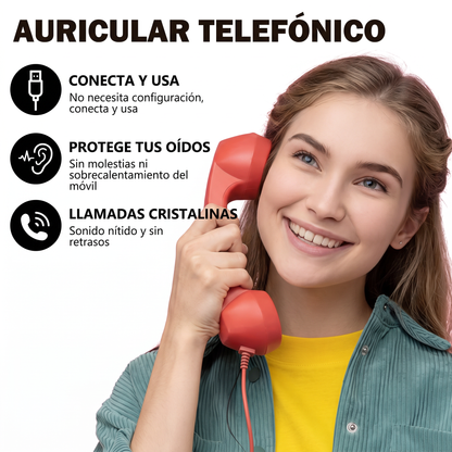 RewindCall™ – Auricular Retro USB-C para Móvil